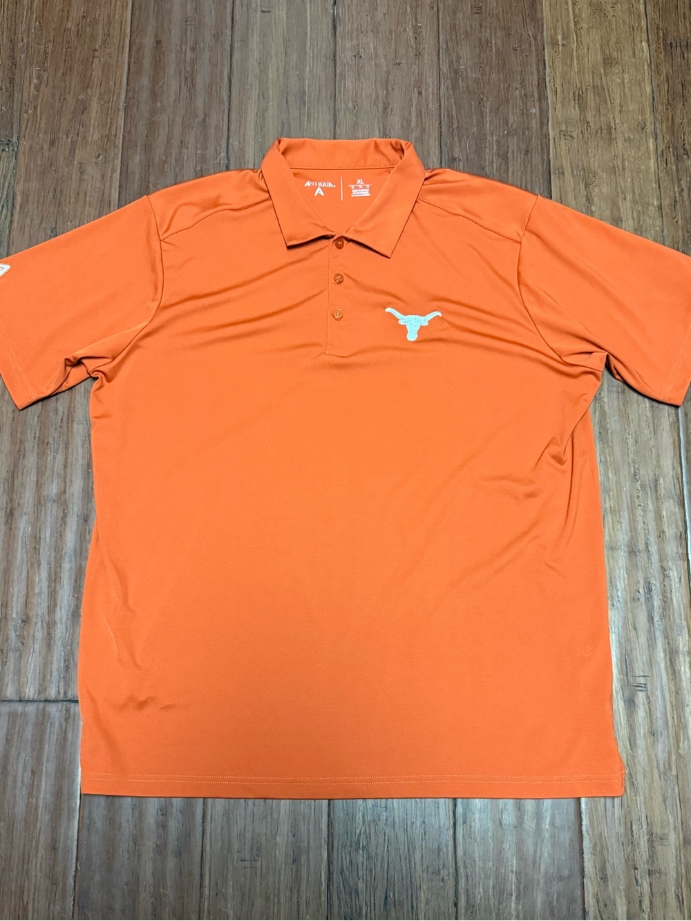 Antigua Orange Texas Longhorns Polo with White Logo
